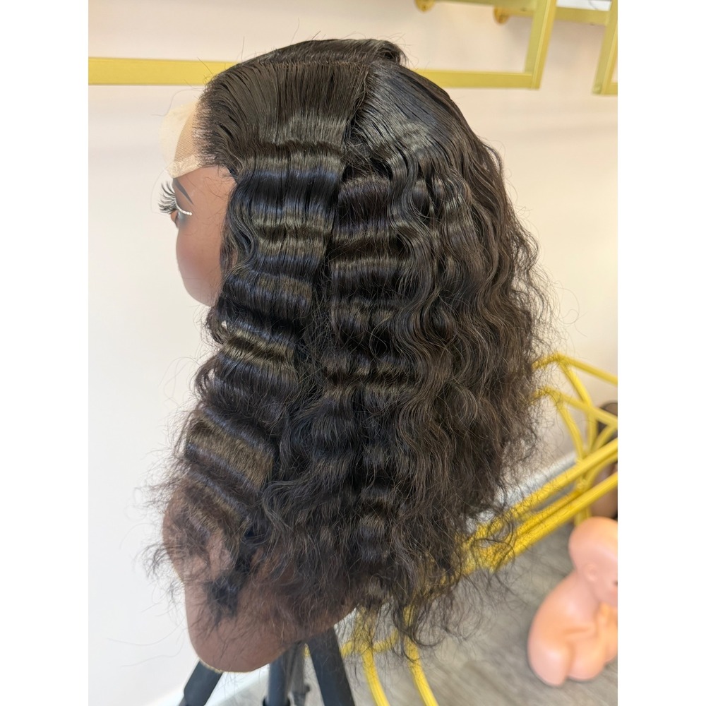 12" Virgin Brazilian Human Hair HD 5*5 Lace Closure Wig - Picture 2 of 2